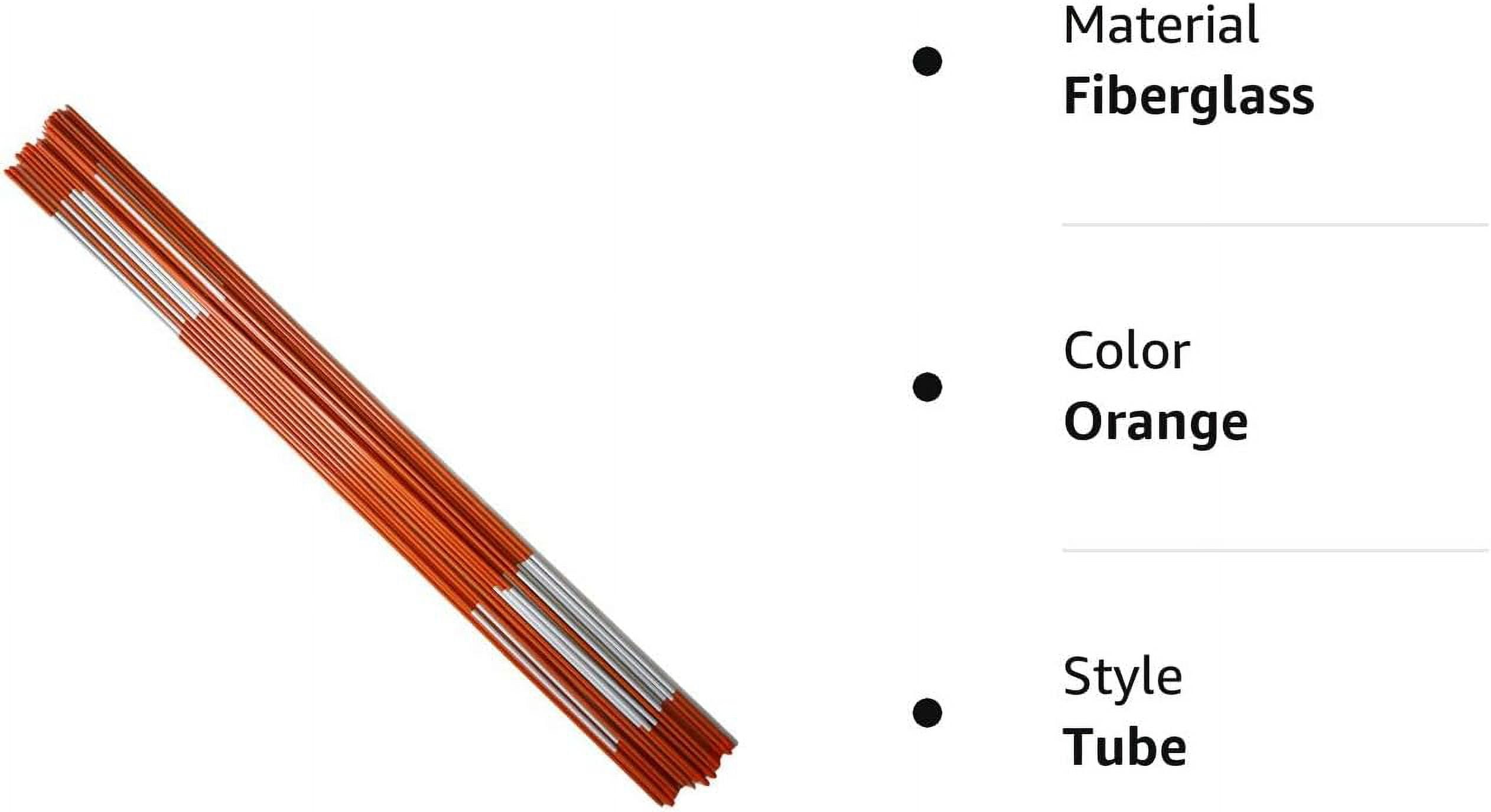 labwork 100 Pack 48" Reflective Driveway Markers Fiberglass Poles Red Plowing Stakes