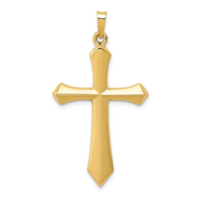 Quality Gold XR1616 14K Yellow Gold Polished Passion Cross Pendant