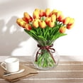 thumbnail image 4 of White Artificial Flowers 10 pcs Faux Tulips PU Real Touch Fake Flowers for Home Office Wedding Decor Arrangement Bouquet Faux Flowers for Decoration, 4 of 5