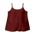 thumbnail image 7 of Diufon Plus Size Tank Tops for Women Summer Casual Sleeveless Loose Camisole Spaghetti Strap Basic Top with Pockets, 7 of 7