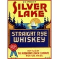 thumbnail image 2 of Vintage Booze Labels 15x18 Black Ornate Wood Framed with Double Matting Museum Art Print Titled - Silver Lake Straight Rye Whiskey, 2 of 4