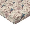 thumbnail image 4 of Ambesonne Spring Season Fitted Sheet, Birds Perching Sakura, Full Size, Petrol Blue Pale Rose, 4 of 5