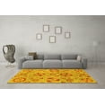 thumbnail image 3 of Ahgly Company Machine Washable Indoor Rectangle Abstract Yellow Modern Area Rugs, 2' x 3', 3 of 4