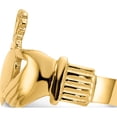 thumbnail image 4 of 14K Yellow Gold Polished Ladies Claddagh Ring (Size 6) Made In Peru d1865, 4 of 5