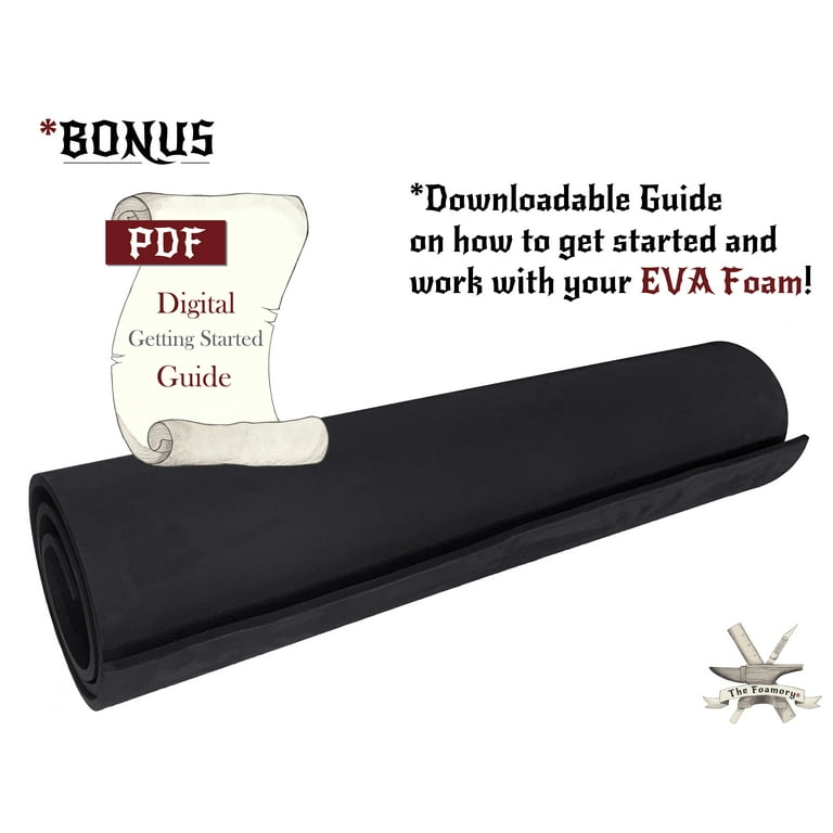 EVA Foam Cosplay - 6mm Thick (1mm to 10mm) - Extra Large Foam Sheets -  Black or White - 35 x 59 Sheet - Ultra High Density Craft Foam 85 kg/m3 -  by