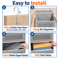thumbnail image 6 of GAZILY® 5-Tier Over the Door Hanging Organizer with Mesh Pockets, 44 lb Capacity Behind Door Organizer, Gray, 6 of 7