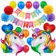 thumbnail image 1 of Kit de globos de cumpleaños con unicornio, 23 unidades, lámina de látex, fiesta, 1 of 1