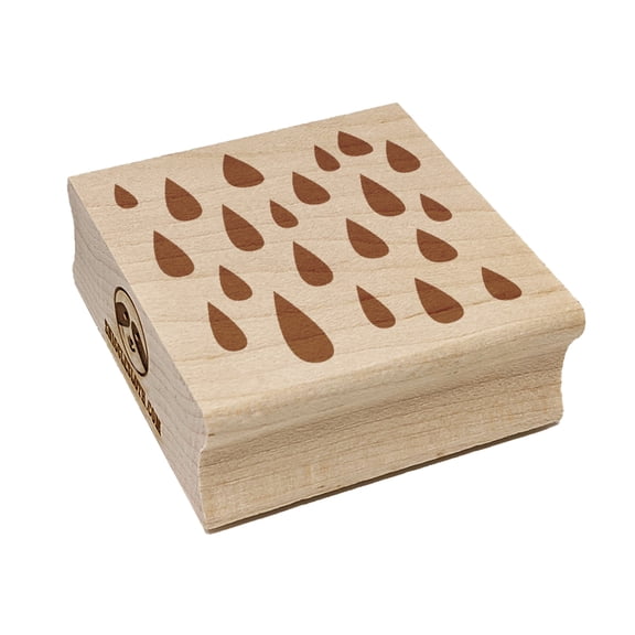 Lots of Raindrops Raining Water Square Rubber Stamp Stamping Scrapbooking Crafting - Large 2.75in