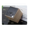 thumbnail image 4 of Digital Alarm Clock, with Wooden Electronic LED Time Display, Cubic Small Mini Wood Made Electric Clocks for Bedroom, Bedside, Desk（Battery not included）, 4 of 4