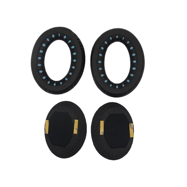 Moyic Almohadillas para los oídos, almohadillas para los auriculares, almohadillas para los oídos, esponja de malla transpirable, reemplazo Relojes inteligentes Negro