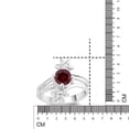 thumbnail image 2 of Sterling Silver 1.07ct Garnet Solitaire Flower Ring, 2 of 2