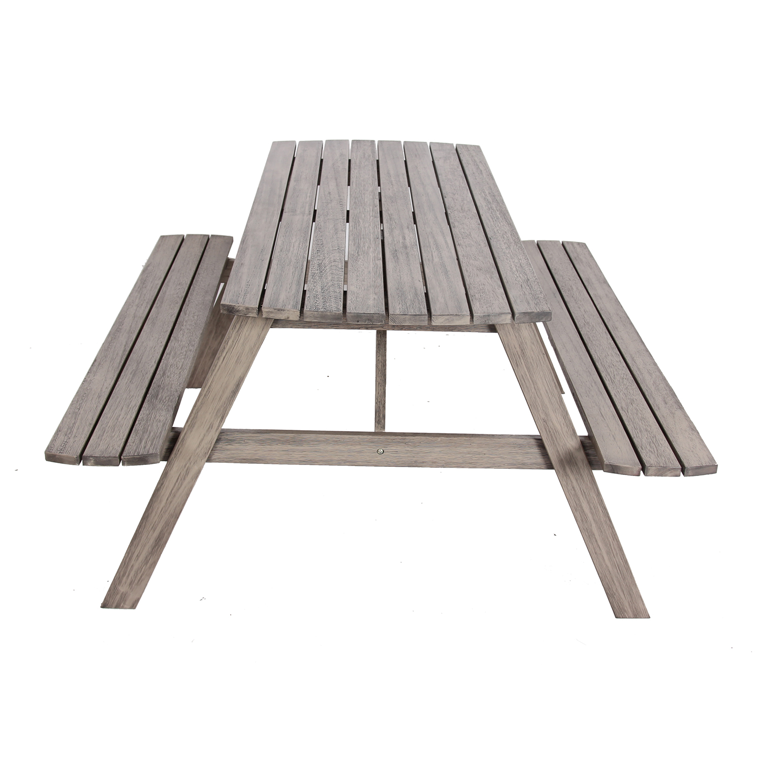 Mainstays Martis Bay Wood Outdoor Picnic Table, Gray - image 3 of 6