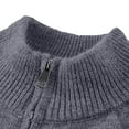 thumbnail image 3 of qelini Zip up Cardigan for Men Collared Knitted Sweaters Solid Long Sleeve Tops Dressy Casual Outerwear, 3 of 7
