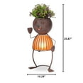 thumbnail image 2 of 20.87  inch orange solar lighted metal rabbit pot head, 2 of 3