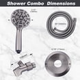 thumbnail image 3 of Wowow Single Handle 7-Spray Shower Faucet 1.8 GPM with Handheld Shower and High Pressure in Brushed Nickel (Valve Included), 3 of 5