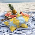 thumbnail image 5 of Outdoor Pillow Cover Blue Yellow Flowers Set of 2 Waterproof Throw Pillowcases Plant Leaf Decorative Patio Furniture Pillows for Couch Garden Indoor & Outdoor Use, 5 of 9