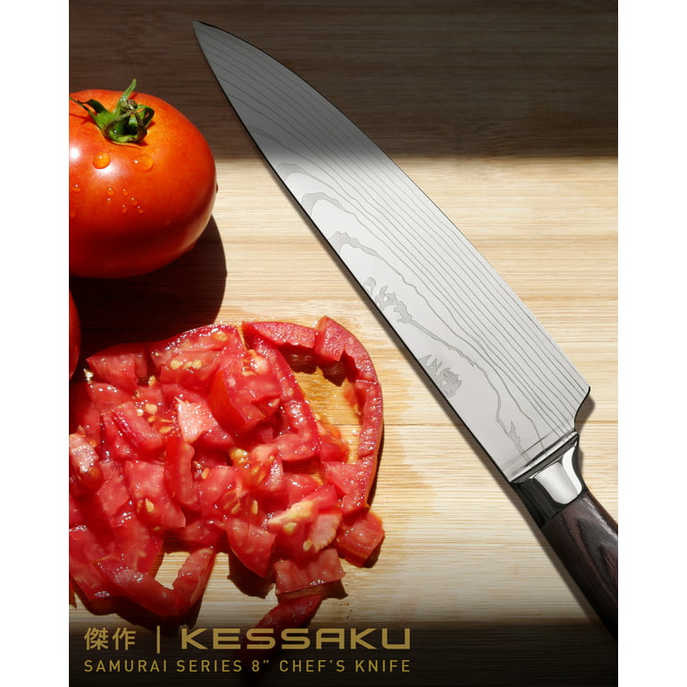 KEEMAKE Kitchen Knife Professional Chef Knife 8 inch, Sharp Knife with High  Carbon German Stainless Steel Blade, Chopping Knife Full Tang Ergonomic