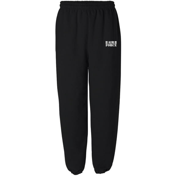 Air Force Lines White Ink Elastic Bottom Sweatpants