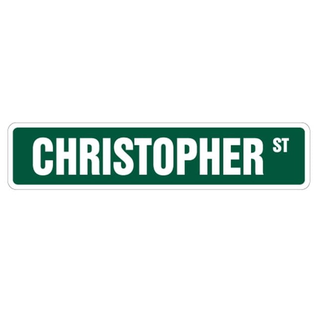 SignMission SS-Christopher Panneau de Rue pour Chambre d'Enfants 4 x 18 Po. - Christopher