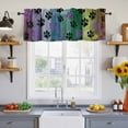 thumbnail image 2 of 2 Pack Colorful Dog Valance for Window Paw Prints on The Board Kitchen Valance Rod Pocket Short Curtain Topper Decorative Window Treatment for Living Room Bedroom 60"x18", 2 of 8