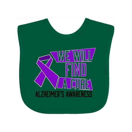 

Inktastic We Will Find a Cure- Alzheimers Awareness Gift Baby Boy or Baby Girl Bib