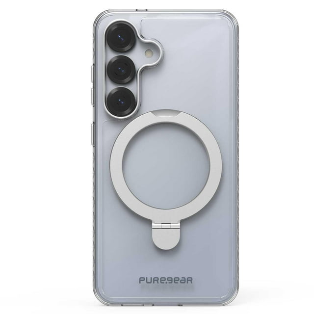 . Funda PUREGEAR Slimshell Kik Mag para Samsung S25 Transp Plata