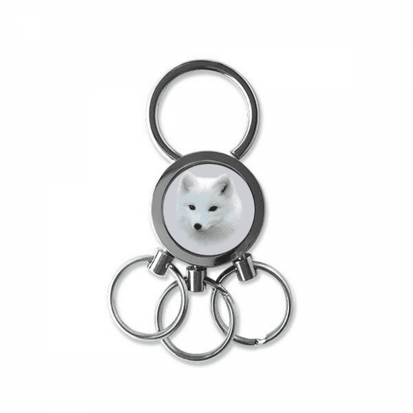 fox body animals eyes art deco fashion stainless steel metal key holder chain keychain