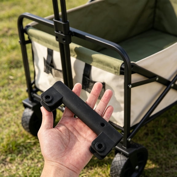 HONMEET Camping Wagon Handle, Durable Black, Compact and Portable, Easy to Install, 2Pcs