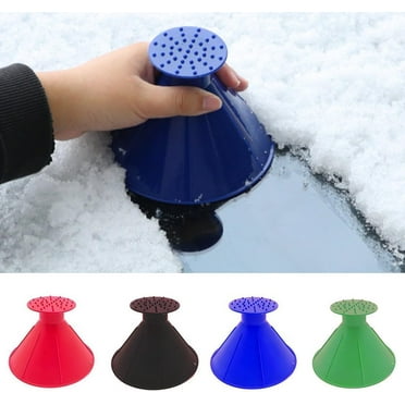 FrostWipe Scraper, Ice Scrapers for Car Windshield, Multifunctional Round Snow Scraper with Funnel for Car Glass, Window, Windshield
