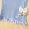 thumbnail image 6 of XBASW Baby Kids Girls Flared Jeans High Waist Stretch Denim Pants Summer Cotton Bell Bottoms for 1-6Y, 6 of 11