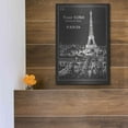 thumbnail image 5 of Luxe Metal Art 'Black Blueprint Map Eiffel Tower' by Sue Schlabach, Metal Wall Art, 12"x16", 5 of 7