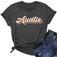 thumbnail image 4 of T-Shirt Femme Imprimé Cœur Mignon Hauts Décontractés Manches Courtes Vacances Gris P, 4 of 4