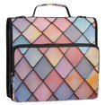 thumbnail image 5 of FORMRS Zipper Binder with Shoulder Strap 2-inch Ring 500 Sheet Capacity File Bag, Pink Shimmering Pattern, 5 of 5