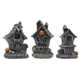 thumbnail image 2 of Halloween Decorations,Lighted Halloween Village Houses With Led Lights, Resin Spooky Town Happy Haunted House For Home And Party Table Desk Mantel,5 Inch, 2 of 5