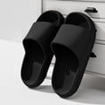 thumbnail image 6 of Womens Mens Home Slippers Summer Indoor Open Toe Non-Slip Slides Couple Bathroom Shower Sandals Shoes 2-Black 9-9.5, 6 of 8