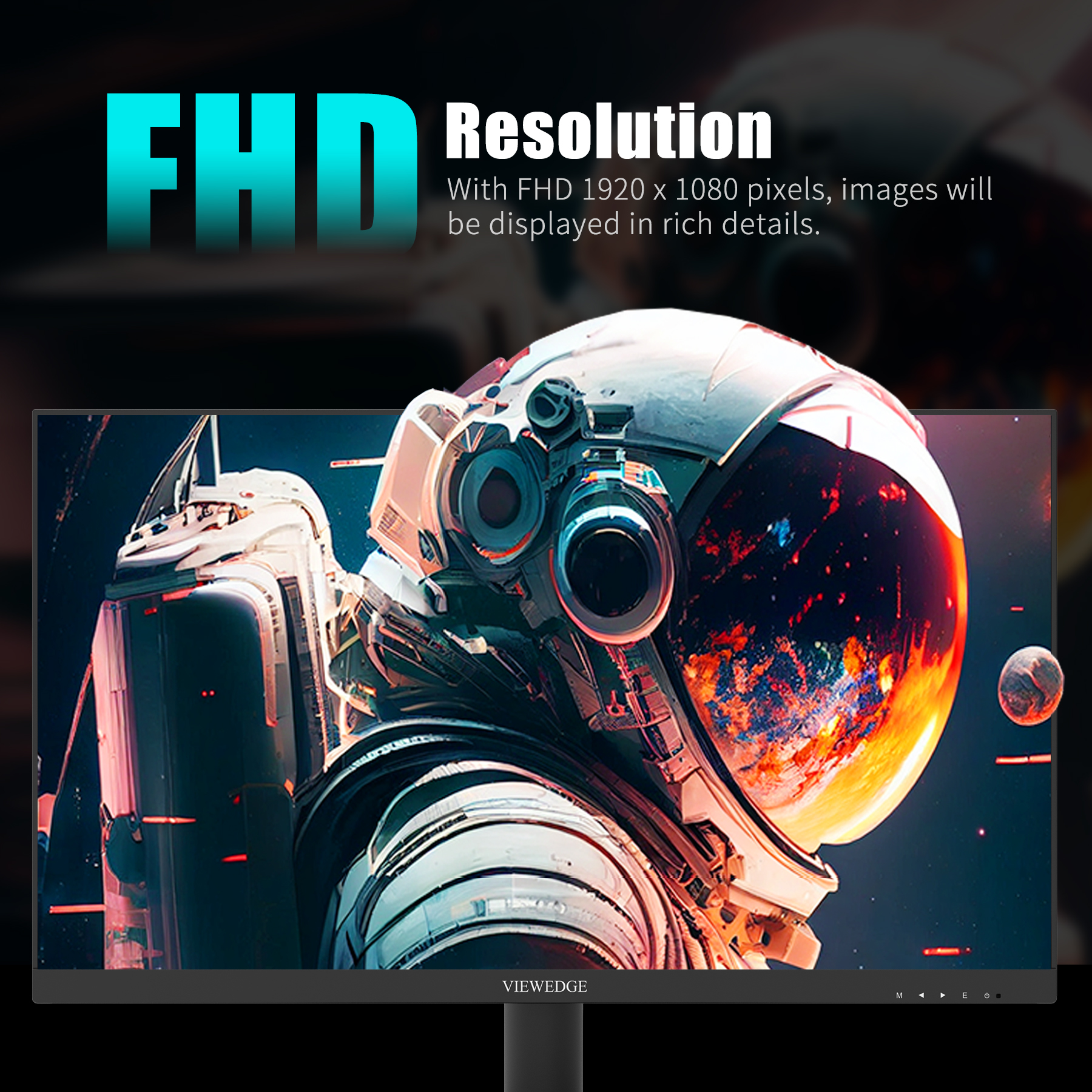 Viewedge 24 Inch Gaming Monitor with 165hz/144hz, IPS 1 ms, FHD 1080p and HDR 10 | PC Computer Monitor with 105% sRGB, Bluelight Filter, 2 HDMI & 1 DP Port, Support Freesync and VESA