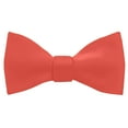 thumbnail image 3 of Jacob Alexander Men's Solid Color Traditional Freestyle Self-Tie Bow Tie - Coral, 3 of 6