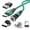 Green, variant on USB C Magnetic Charging Cable: 180° Bent Magnet Adapter, 360° Rotating Tips [3pcs], Nylon Braided Cord for Type C Devices | Free USB-C to USB-A converter(Black, 1M)