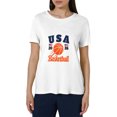 thumbnail image 4 of Basketball 2026 Shirt Women USA Basketball Match Season Jersey Game Day T-Shirt Funny Graphic Short Sleeve Shirt White XL, 4 of 6
