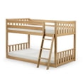 thumbnail image 3 of Max & Lily Solid Wood Scandinavian Twin over Twin Bunk Bed for Kids with Ladder, 3 of 15