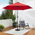 thumbnail image 7 of Scafild | 7.5 Ft Solar LED Light Patio Umbrella Outdoor W/ Easy Tilt - Red, 7 of 7