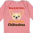 thumbnail image 4 of Inktastic Protected by a Chihuahua Boys or Girls Long Sleeve Baby Bodysuit, 4 of 5