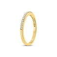 thumbnail image 3 of FB Jewels 10kt Yellow Gold Womens Round Diamond Anniversary Stackable Band Ring 1/8 Cttw, 3 of 4
