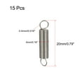 thumbnail image 2 of 0.4x4x20mm Stainless Steel Small Dual Hook Tension Spring, 15pcs, 2 of 5