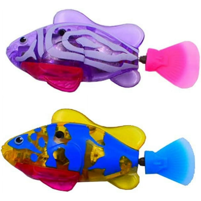 2 Pieces Swimming Fish Robot,Plastic Fish Toy,Water Activated Magic Electronic T