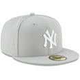 thumbnail image 3 of Men's New Era Gray New York Yankees Fashion Color Basic 59FIFTY Fitted Hat, 3 of 4