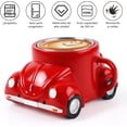 thumbnail image 4 of Beetle Shaped Coffee Mug, Cerámica Hecha a Mano para Fanáticos de Autos, Taza de Té Única para Oficina/Hogar, Regalo Original para Hombres/Mujeres (Rojo), 4 of 4