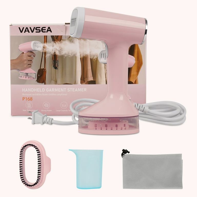 VAVSEA Steamer for Clothes 1500W Portable Handheld Travel Garment Steamer Steam Iron Fabric Wrinkles Remover 15s Fast Heat up Pink