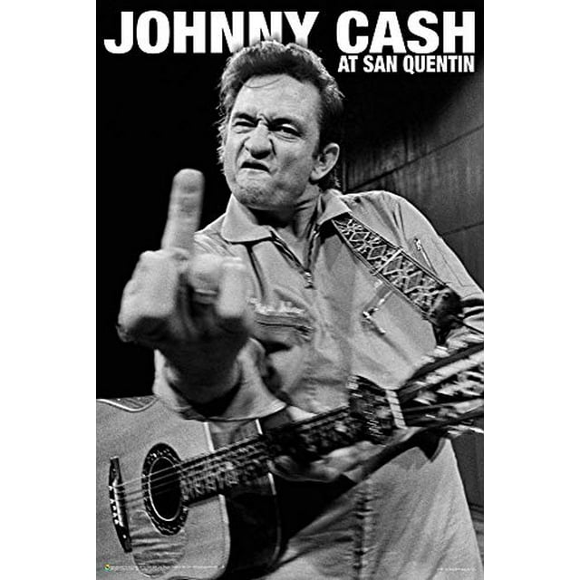 Johnny Cash - Affiche San Quentin - sous Licence Officielle - 24 Pouces x 36 Pouces