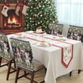thumbnail image 4 of Christmas Puppy Chair Covers Set of 6 Dogs Gingerbread Pine Snowflake Black Plaid Chair Back Covers Stretch Removable Washable Slipcovers Protector for Dining Room Kitchen Party Decor, 4 of 5